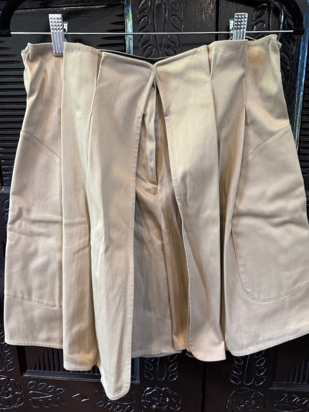 rag & bone Khaki Pleated Mini Skirt